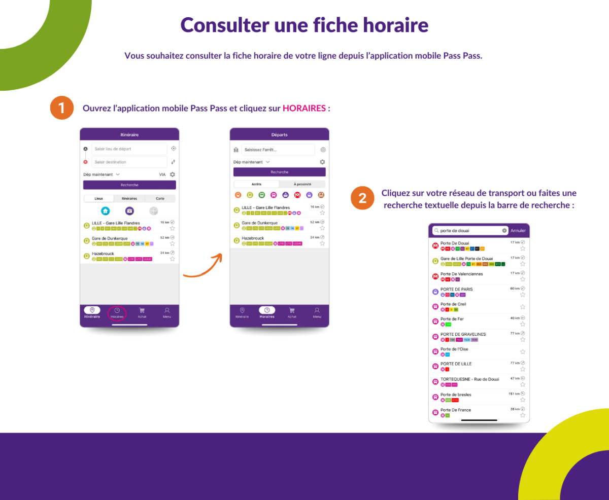 Consulter une fiche horaire